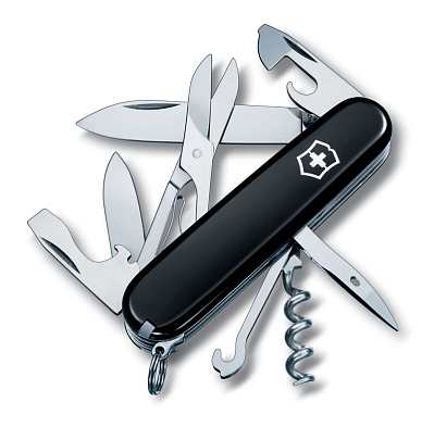 Нож перочинный VICTORINOX Climber, 91 мм, 14 функций, чёрный (Черный)