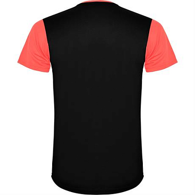 Спортивная футболка DETROIT мужская, КОРАЛЛОВЫЙ ФЛУОРЕСЦЕНТНЫЙ/ЧЕРНЫЙ 2XL