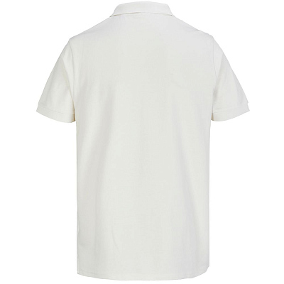 Рубашка поло унисекс Pacific, молочно-белая