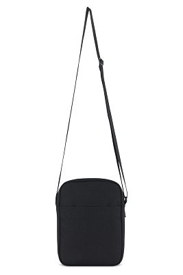 Сумка наплечная BUGATTI Blanc Delight, чёрная, нейлон RPET600D/тарпаулин/полиэстер, 20х6х26 см, 2 л