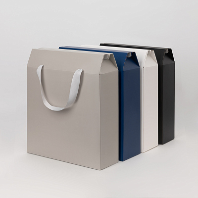 Подарочная коробка-пакет универсальная большая, белая