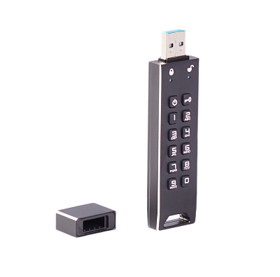 Флешка с пин кодом DataLock PRO3 USB 3.0, синий, 64Гб