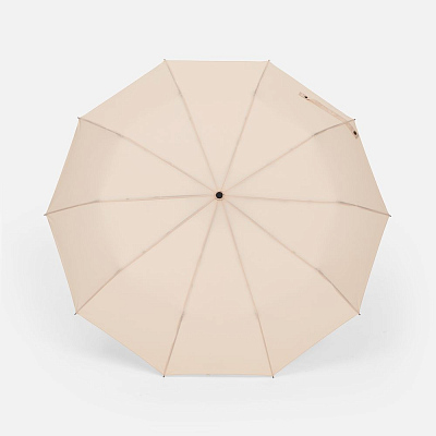 Зонт складной Cloudburst в подарочной упаковке, бежевый