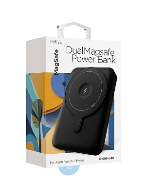 Беспроводной магнитный ПЗУ VLP Dual Magsafe PowerBank 10000, черный