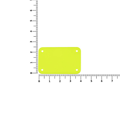 Лейбл из ПВХ Kreta, S, желтый неон