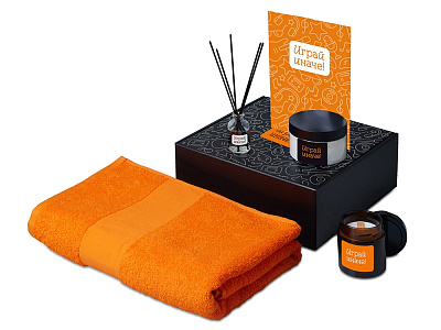 Подарочный набор Re:y. Care с полотенцем, солью для ванны и диффузором (Оранжевый) Подарочный набор Re:y. Care с полотенцем, солью для ванны и диффузором (Оранжевый)