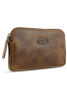 Ключница KLONDIKE MOUNTAIN «Tommy», натуральная кожа в коньячном цвете, 12,5 х 7,5 х 1,5 см