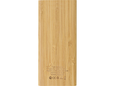 Внешний беспроводной аккумулятор из бамбука Bamboo Air, 10000 mAh
