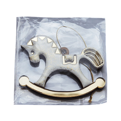 Ёлочная игрушка Лошадка (белый)