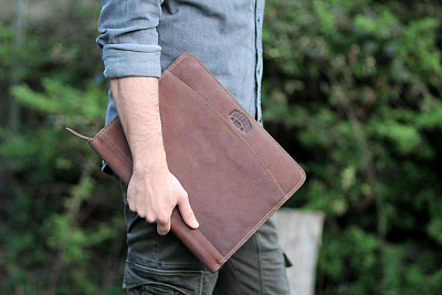 Папка для документов KLONDIKE «Bruce», натуральная кожа в светло-коричневом цвете,33 х 22,5 х 2,5 см