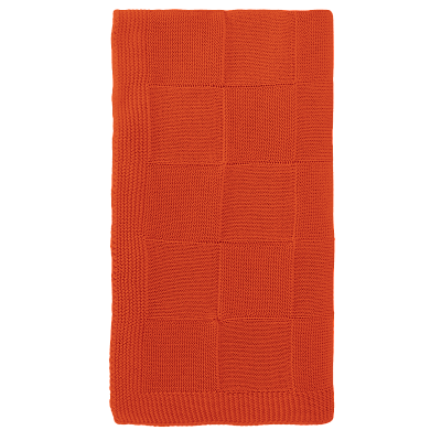 Плед Cella вязаный, оранжевый (без подарочной коробки)