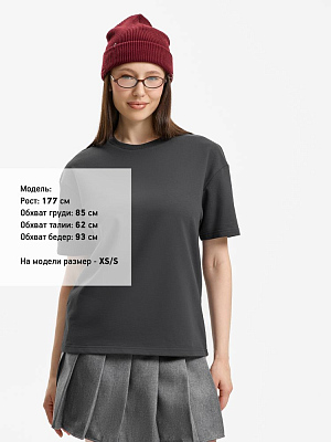 Футболка унисекс Durington, темно-серая (графит)