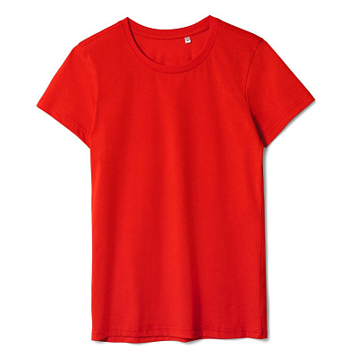 Футболка женская T-bolka Lady, темно-серая (графит) (Красный)