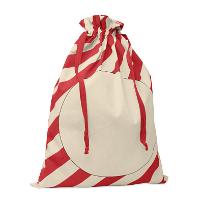 Large Santa cotton bag (Красный)