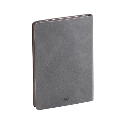 Ежедневник недатированный "Турин" , формат А5, серый с черным