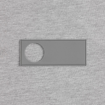 Лейбл из ПВХ с вырубкой «Круг», серый