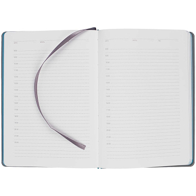 Ежедневник Spain Shall на заказ, недатированный, серый с бирюзовым