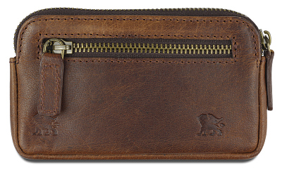 Ключница Mano "Don Leon", натуральная кожа в коричневом цвете, 12 х 7 см