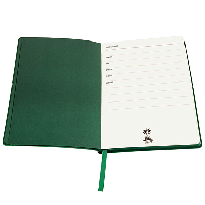 Ежедневник A5 недатированный Massimo в мягком переплёте, темно-зеленый