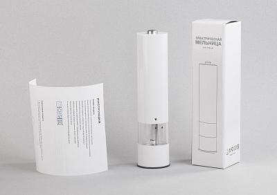 Электрическая мельница "Grinder" для специй, белый