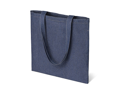 Джинсовая сумка-шоппер Indigo с широкими лямками (Джинсовый)