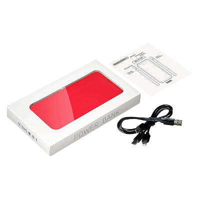 Внешний аккумулятор Elari Plus 10000 mAh, красный