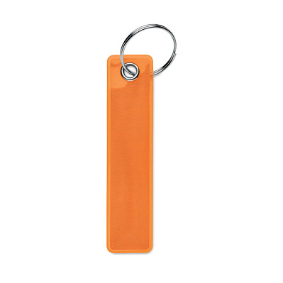 Reflective key ring in PVC (Неоновый оранжевый цвет)