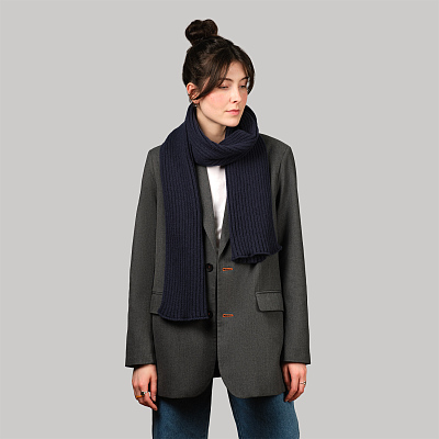 Шарф Форгес (Forges) вязаный, синий