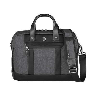 Портфель VICTORINOX Architecture Urban2 Briefcase 15'', серый, полиэстер/кожа, 42x13x31 см, 16 л
