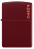 Зажигалка ZIPPO Logo с покрытием Merlot, латунь/сталь, бордовая, глянцевая, 38x13x57 мм - Фото 2