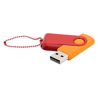 Флешка Designer To Go 2.0 USB 16Gb  (Оранжевый/Красный)