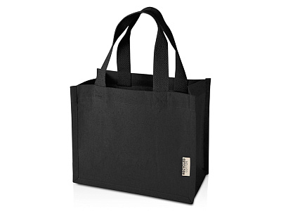 Эко-сумка Odessa из переработанного хлопка, 220 г/м2 (Чёрный)