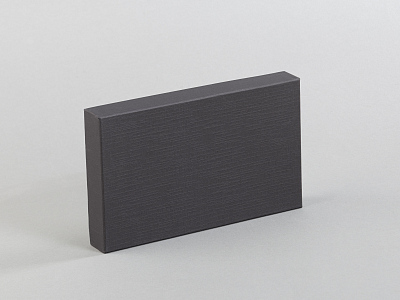 Подарочная коробка без ложемента (крышка-дно, 20 х 2,7 х 12,2 см), черный (Чёрный)