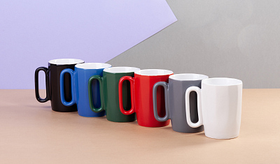 Кружка керамическая "Calypso" 250 мл, черный с белым