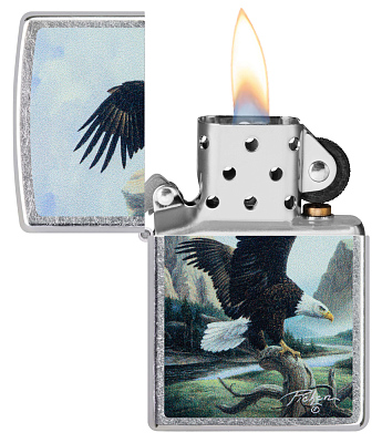 Зажигалка ZIPPO Linda Picken с покрытием Street Chrome, латунь/сталь, серебристая, 38x13x57 мм