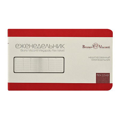 Еженедельник недатированный А6 Мегаполис Вельвет