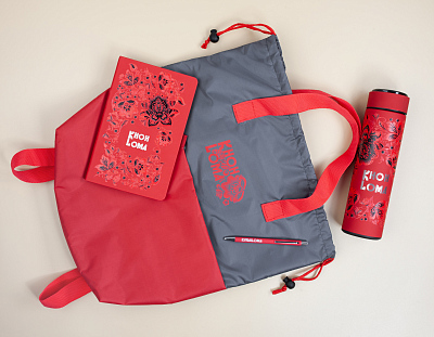 Сумка-рюкзак "Carry", серый с бирюзовым, серый с красным