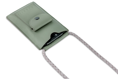 Сумка-чехол для мобильного телефона BUGATTI Almata, мятная, полиуретан, 11x2x18 см