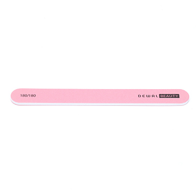 Пилка Dewal Beauty для ногтей, прямая розовая 1,9х17,8 см, 180/180 грит