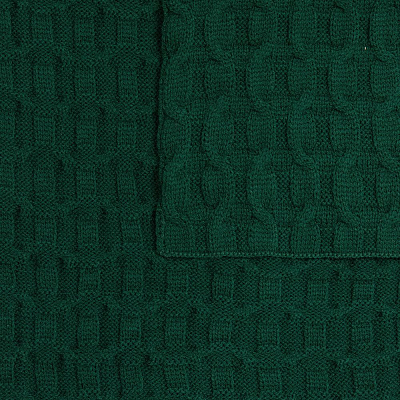 Плед Braidera, темно-зеленый (хвойный)