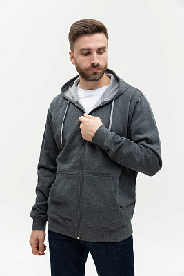 Толстовка мужская STAN с капюшоном на молнии футер с начёсом 280, 17