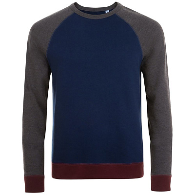 Толстовка унисекс Sandro, синяя с черным меланжем (Тёмно-синий)