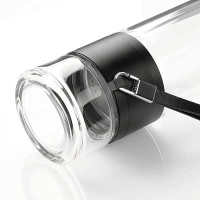 Бутылка стеклянная с двойными стенками Terso, черная