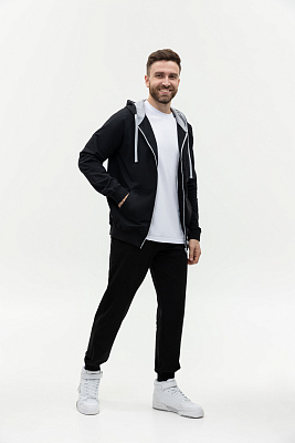 Толстовка мужская STAN с капюшоном на молнии футер без начёса 260, 61