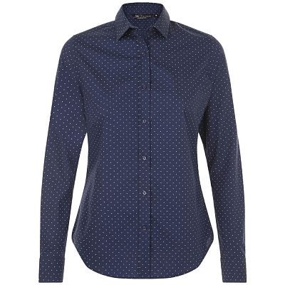 Рубашка женская Becker Women, белая с темно-синим (Тёмно-синий)