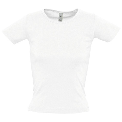 Футболка женская с круглым вырезом Lady 220 красная (Белый)