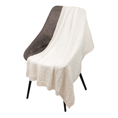 Плед Фадо (Fado) вязаный  (без подарочной коробки) (Бежевый)