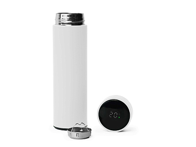 Термос FAMILY MARK LED, индикатор, soft touch