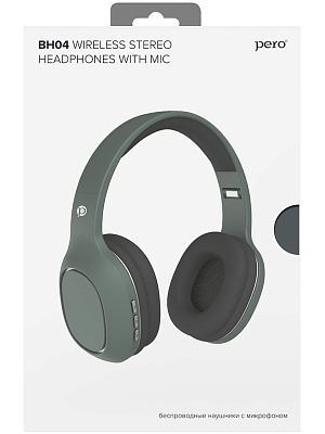 Наушники беспроводные PERO BH04, коричневый