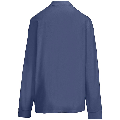 Рубашка поло унисекс с длинным рукавом Pacific LSL, синяя (джинс)